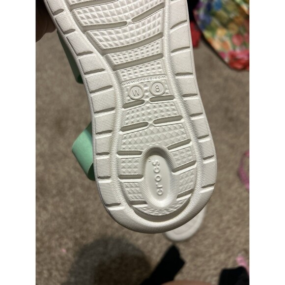 Crocs LiteRide Stretch Straps Sandals Mint Green 206081 Women Size 8 Water Shoes - Picture 5 of 9